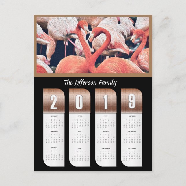 2019 Personalized Photo Calendars Postcard (Front)