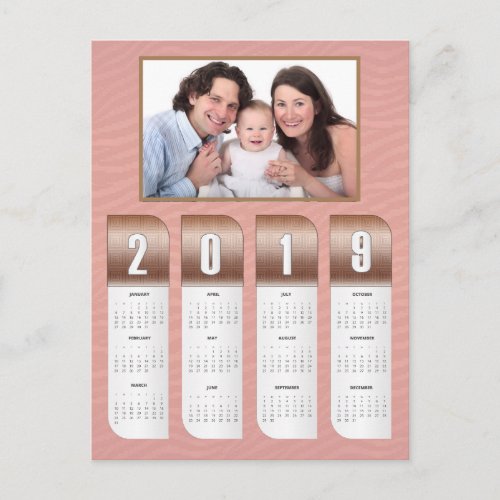 2019 Personalized Photo Calendars Postcard