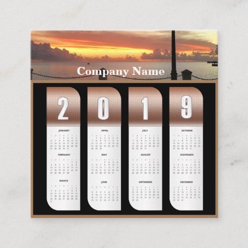 2019 Personalized Photo Calendars Square Business Card