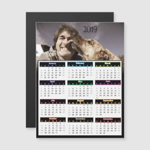 2019 Personalized Photo Mini Calendar Magnetic Invitation
