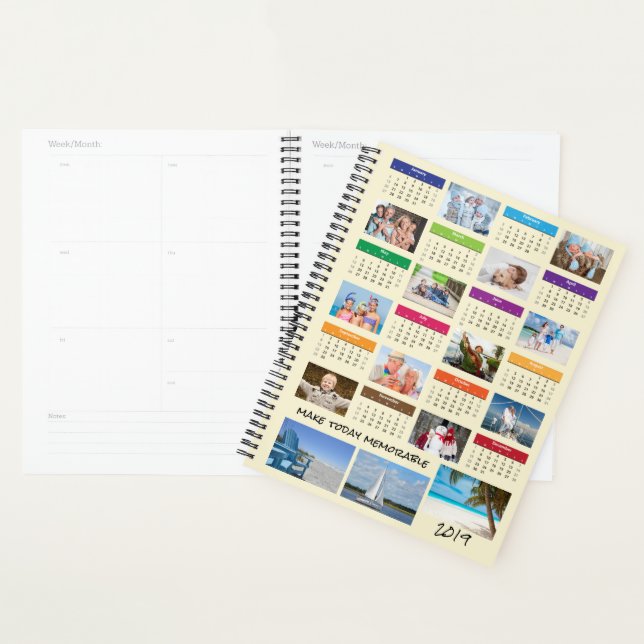 2019 Photo Collage Calendar | Personal Saying/Name Planner (Display)