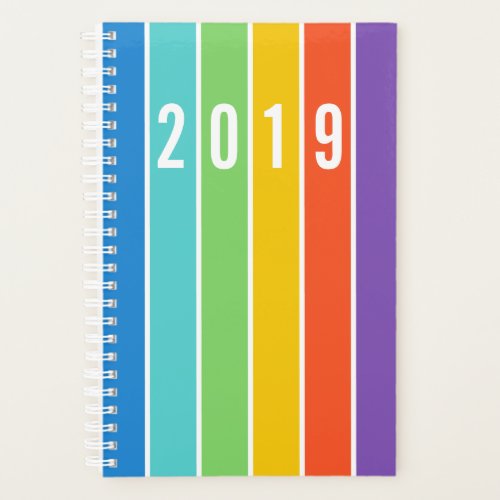 2019 Rainbow Stripes Planner