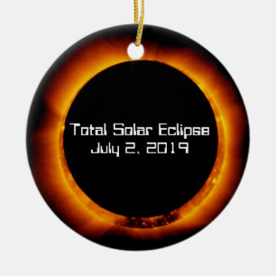 2019 Total Solar Eclipse Ceramic Ornament