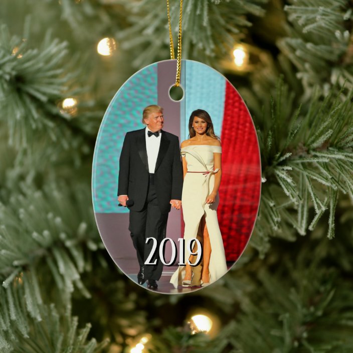 2019 Trump Christmas Elegant Donald And Melania Ceramic Ornament ...