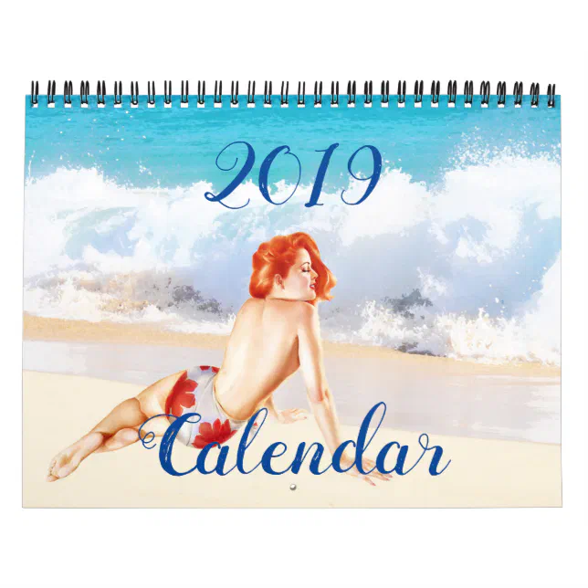 2019 Vintage Pin Up Girl Calendar Zazzle