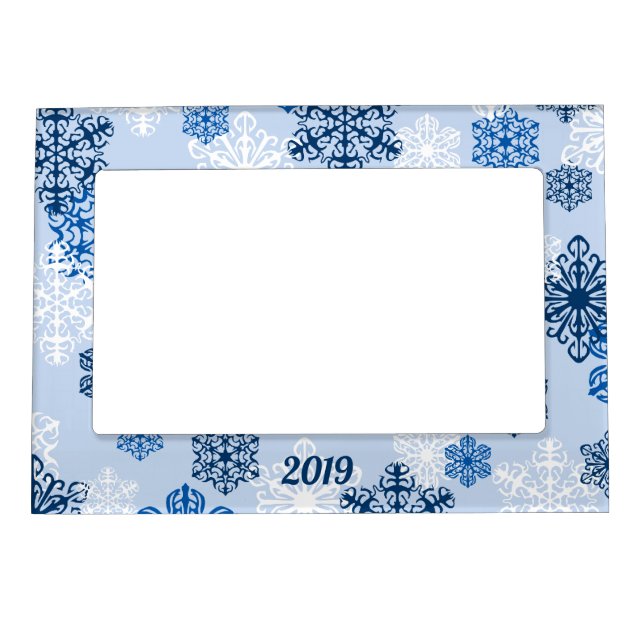 2019 Winter Holiday Snowflake Photo Picture Frame (Front)