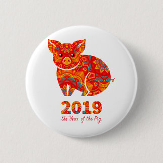 2019 Year of the PIG Button