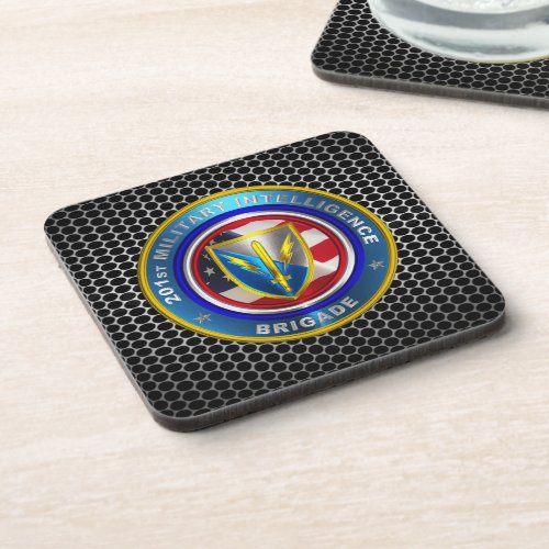 201st Expeditionary Military Intelligence Brigade Beverage Coaster