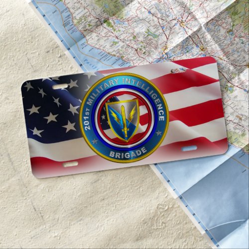 201st Expeditionary Military Intelligence Brigade License Plate