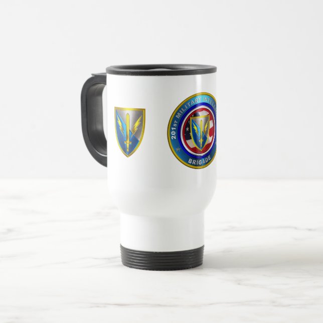 201st Expeditionary Military Intelligence Brigade  Travel Mug (Front Left)