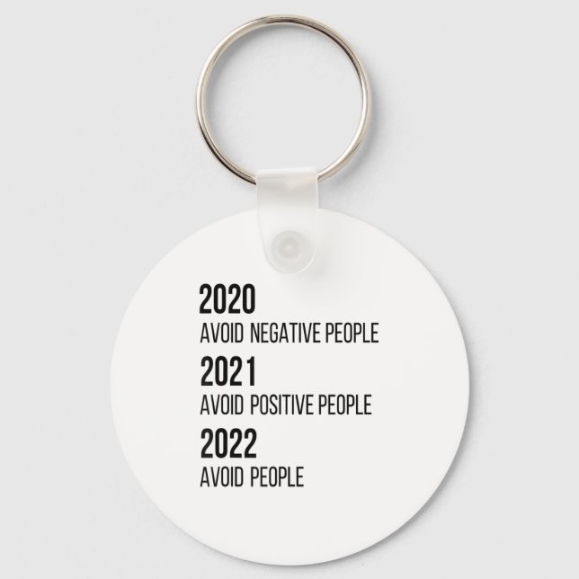 2020 2021 2022 Funny Sarcastic Motivational Quotes Keychain (Front)