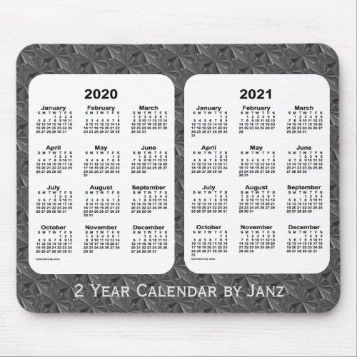 2020_2021 Black Diamonds 2 Year Calendar by Janz Mouse Pad