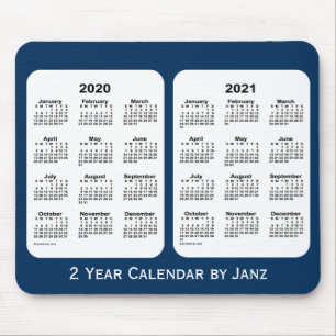 2020-2021 Police Box Blue 2 Year Calendar by Janz Mouse Pad