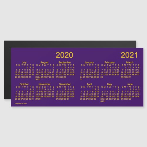 2020_2021 School Year Calendar by Janz Purple