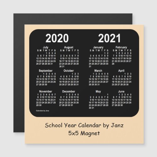 2020_2021 School Year Calendar by Janz Wheat Neon