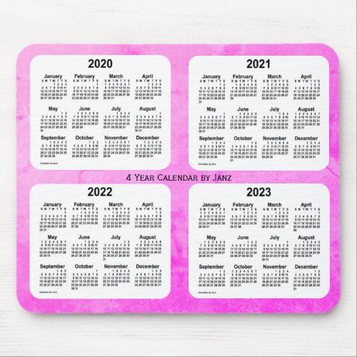 2020_2023 Violet 4 Year Calendar by Janz Faded Mouse Pad