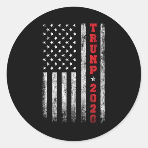 2020 American Flag Vintage  Classic Round Sticker