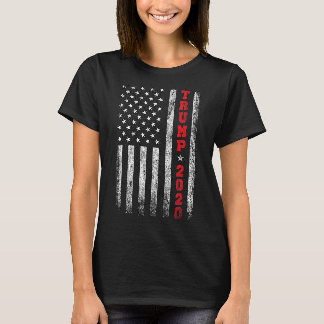 2020 American Flag Vintage  T-Shirt (Front)