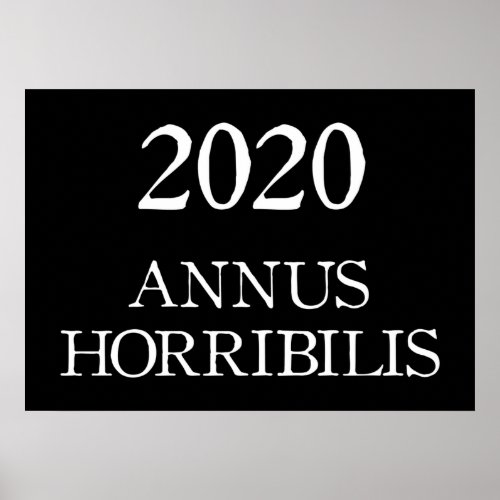 2020 Annus Horribilis Latin Horrible Year Poster