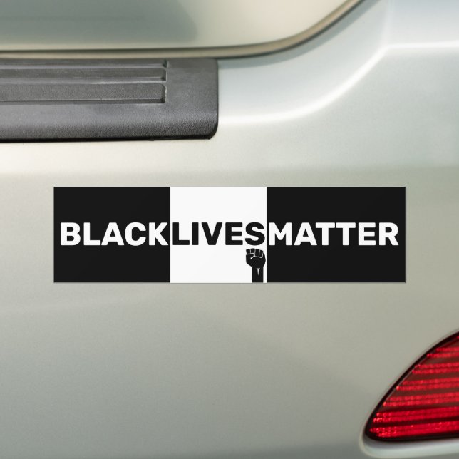 2020 BLM Movement Bold Black Lives Matter Bumper Sticker (On Car)