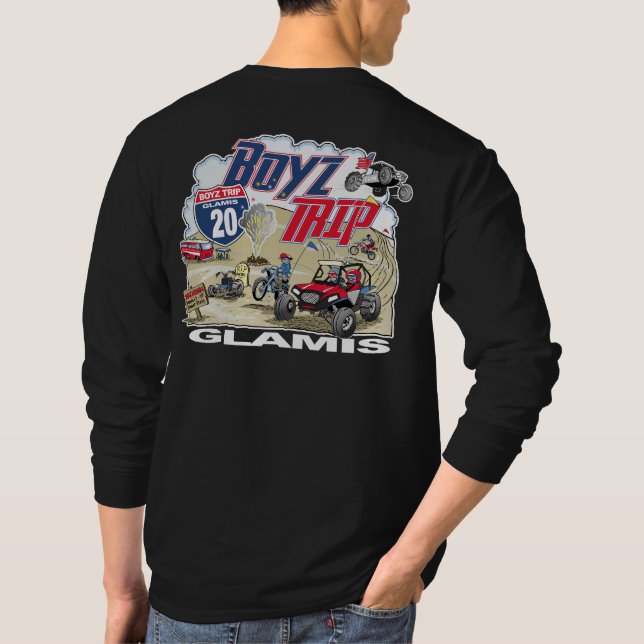 2020 Boyz Trip Black Longsleeve Revised T-Shirt (Back)