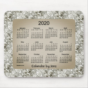 2020 Calendar by Janz Foggy Bubbles Mouse Pad