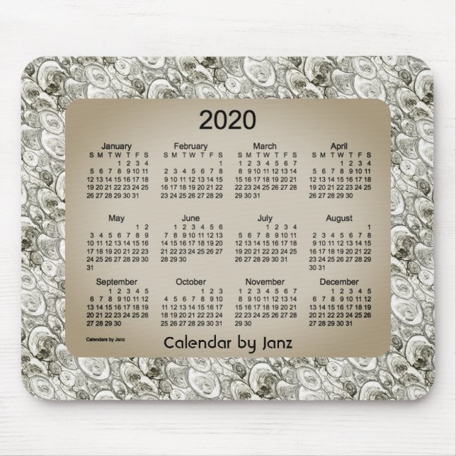 2020 Calendar by Janz Foggy Bubbles Mouse Pad (Front)