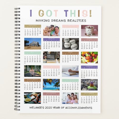 2020 Calendar I GOT THIS Goals Personalized Photos Planner