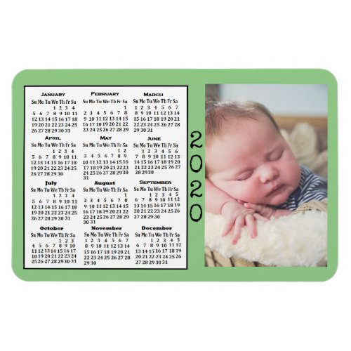 2020 Calendar Magnet Custom Color Photo Magnet