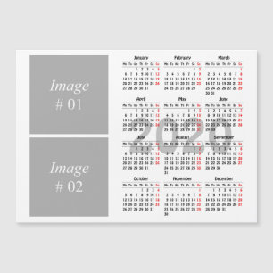 2020 calendar Magnetic Card