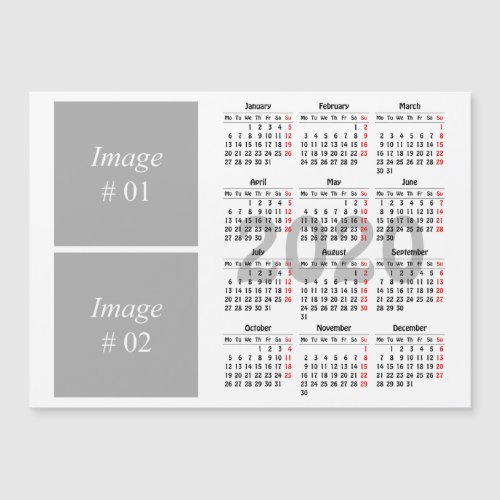 2020 calendar Magnetic Card
