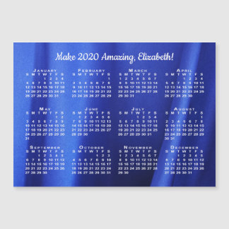 2020 Calendar Motivation Name Abstract Blue Photo