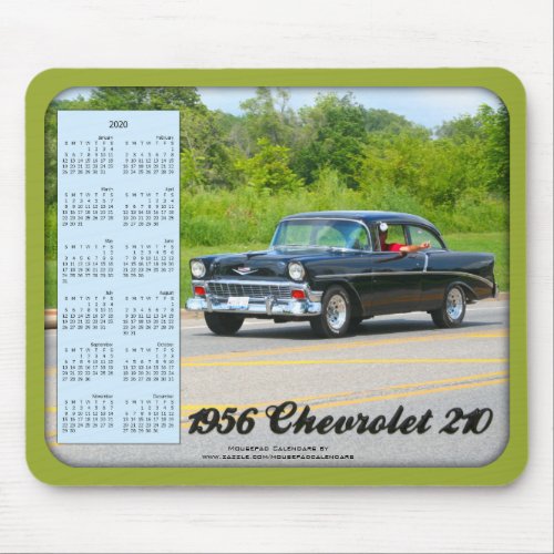 2020 Calendar Mousepad 1956 Chevrolet 210 Car Mouse Pad