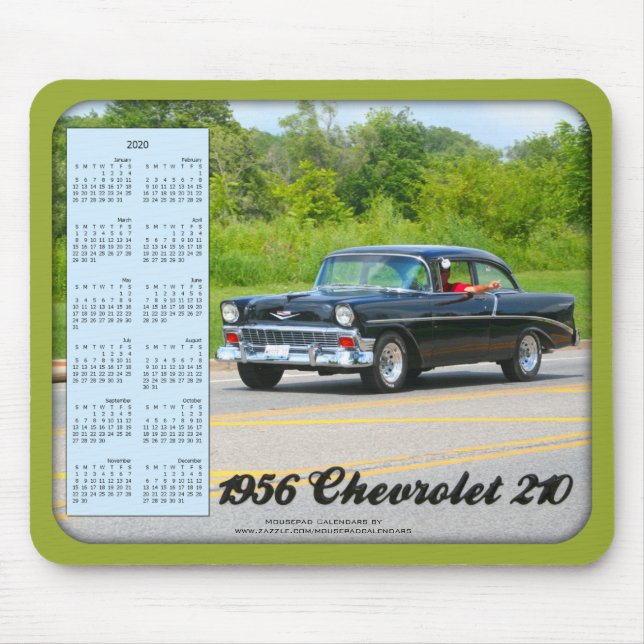 2020 Calendar Mousepad, 1956 Chevrolet 210 Car Mouse Pad (Front)