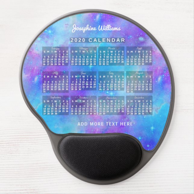 2020 Calendar (See Description for New Version) Gel Mouse Pad (Front)