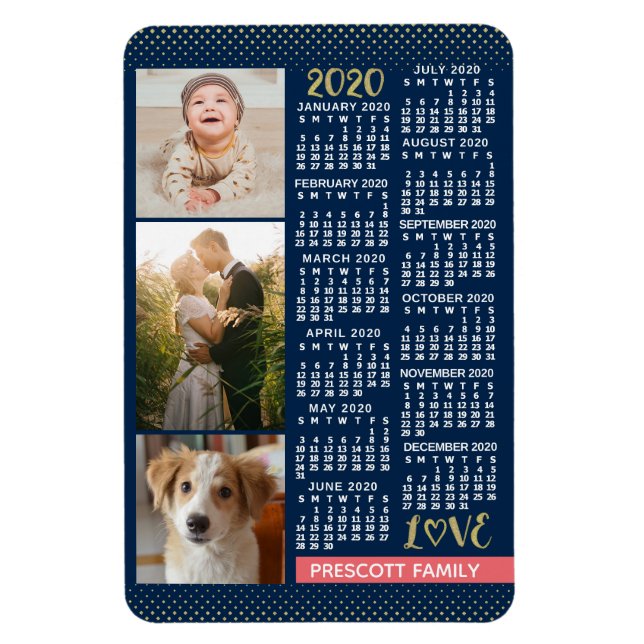 2020 Calendar (See Description for New Version) Magnet (Vertical)