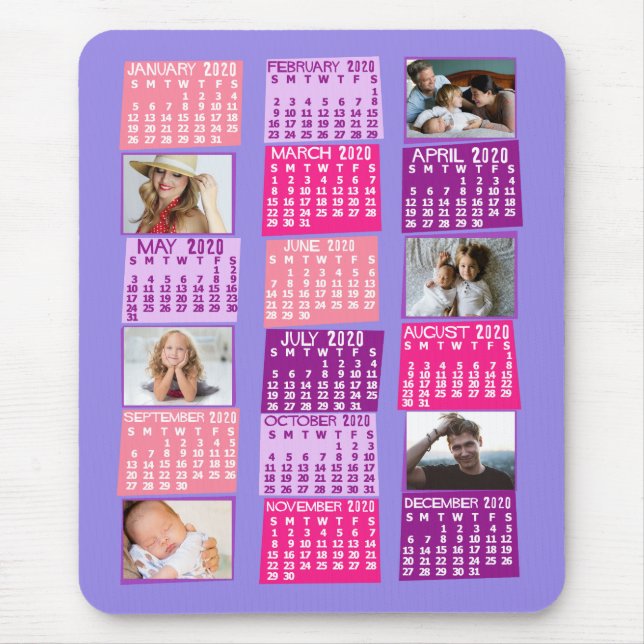 2020 Calendar (See Description for New Version)  Mouse Pad (Front)