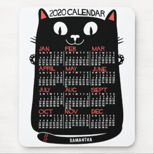 2020 Calendar (See Description for New Version) Mouse Pad