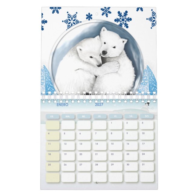 2020 Calendar Spanish (Jan 2027)