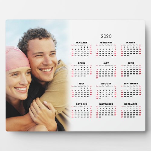 2020 Calendar Your Photo Plaque