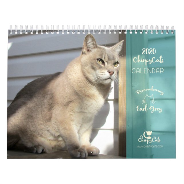 2020 Cat Calendar, Remembering Earl Grey Calendar (Cover)