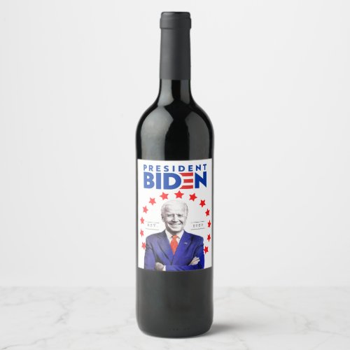 2020 Celebrate President Joe Biden Election Win Wine Label