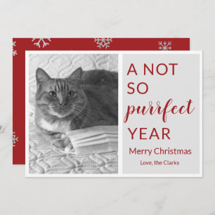 2020 Christmas not so perfect year funny cat/pet Holiday Card