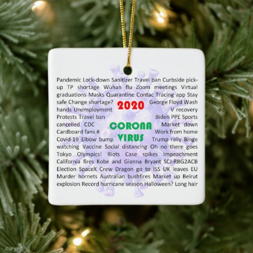 2020 Christmas Ornament for Corona Virus
