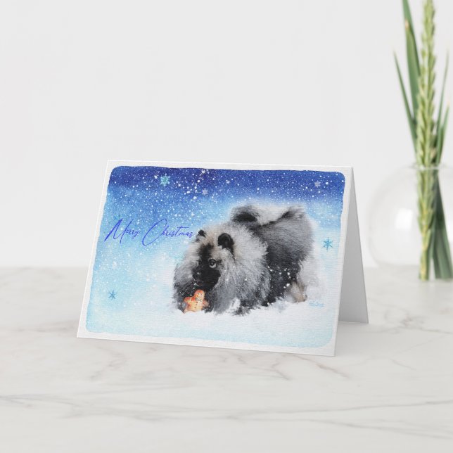 2020 Collectable Keeshond Christmas Card (Front)