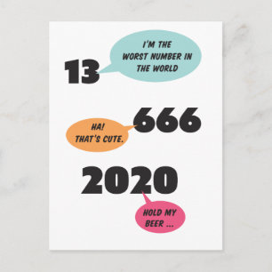 2020 Competes for Worst Number in the World Postcard