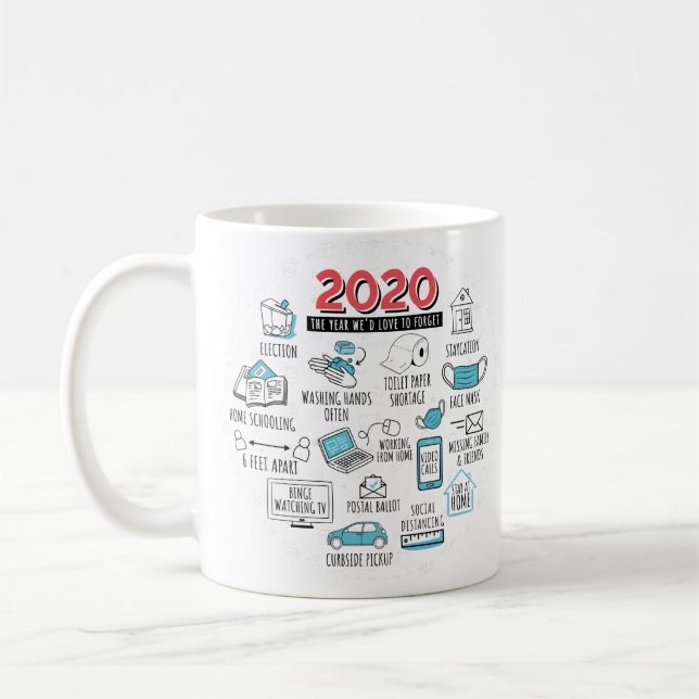 2020 COVID Activities Commemorative Novelty Coffee Mug (Left)