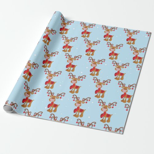 2020 Covid Rudolph  Reindeer Christmas Face Mask Wrapping Paper
