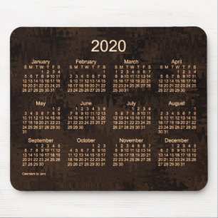 2020 Crazy Quilt Brown Calendar by Janz Mouse Pad