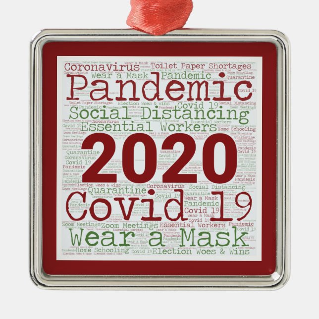 2020 Crazy Year Memories Metal Ornament (Front)